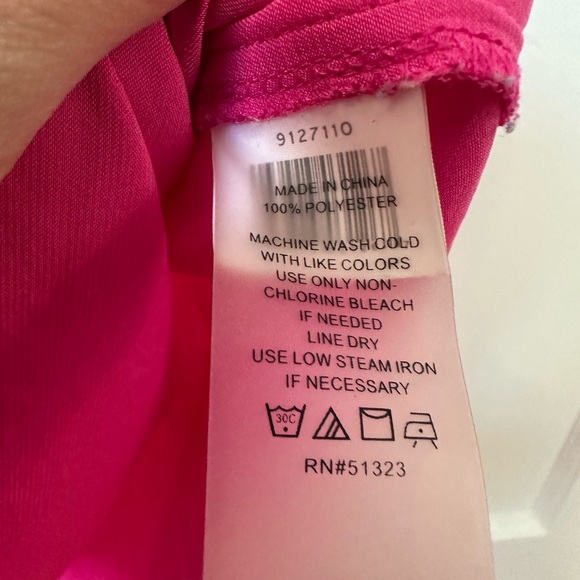 Hot pink off shoulder super soft long sleeve shirt. - Picture 4 of 4